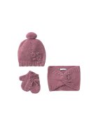 Mayoral Set accesorii copii - caciula - fular - manusi - roz - 49