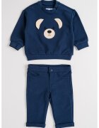 Mayoral Set de bluza de trening si pantaloni din amestec de bumbac - 2 piese - Bleumarin