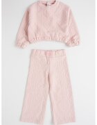 Mayoral Set de bluza de trening texturata si pantaloni - Roz prafuit