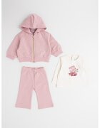 Mayoral Set de bluza si trening - Roz deschis/Alb murdar