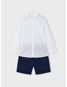Mayoral Set de camasa si pantaloni scurti - Bleumarin