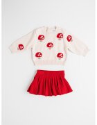 Mayoral Set de pulover si fusta - Rosu/Bej deschis