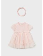 Mayoral Set de rochie evazata si bentita - Roz pal