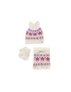 Mayoral Set palarie - esarfa si manusi Fete - 303276096 - Acril - Ecru