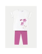 Mayoral Set tricou si colanti fete 1734 - Bumbac/Elastan - Roz - Roz