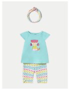 Mayoral Set tricou si colanti fete 1763 - Bumbac/Elastan - Multicolor - Multicolor