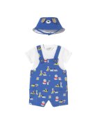 Mayoral Set tricou si pantaloni scurti baieti 1624 - Bumbac/Elastan - Albastru - Albastru