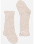 Mayoral Sosete lungi din tricot cu funda decorativa - Bej melange