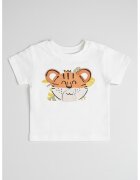 Mayoral Tricou cu animale si decolteu la baza gatului - Portocaliu stins/Alb murdar/Bej deschis