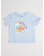 Mayoral Tricou cu decolteu la baza gatului si imprimeu grafic - Albastru deschis