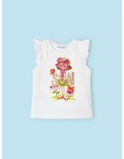 Mayoral Tricou cu imprimeu grafic - Alb
