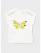 Mayoral Tricou cu imprimeu grafic - Alb/Verde lime