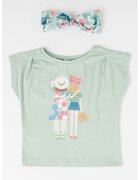Mayoral Tricou cu imprimeu si bentita - Verde deschis
