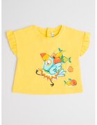 Mayoral Tricou cu imprimeu si maneci cu volane - Galben sofran