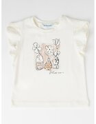 Mayoral Tricou de bumbac cu imprimeu grafic - Alb/Bej