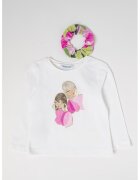 Mayoral Tricou de bumbac cu imprimeu - Roz deschis/Alb optic