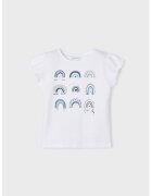 Mayoral Tricou de bumbac cu model grafic - Alb