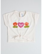 Mayoral Tricou din amestec de bumbac cu detalii texturate - Portocaliu/Roz fandango/Crem