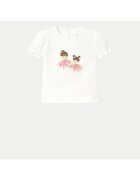 Mayoral Tricou fete 1041 - Bumbac/Elastan - Ecru - Ecru