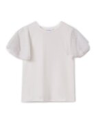 Mayoral Tricou fete 6022 - Bumbac/Poliester - Ecru - Ecru