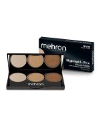 Mehron Paleta iluminatoare pentru fata si corp Highlight-Pro 3 Shade Palette Warm - 10.5g