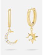 Meks Jewels Cercei drop rotunzi din argint veritabil - Auriu