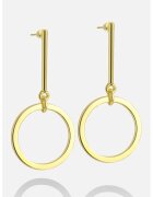 Meks Jewels Cercei geometrici din argint veritabil - Auriu