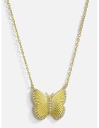Meks Jewels Colier din argint veritabil cu pandantiv fluture - Auriu