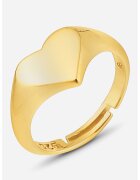 Meks Jewels Inel din argint veritabil 925 cu inima - Auriu