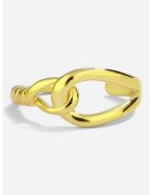Meks Jewels Inel din argint veritabil fara inchidere - Auriu