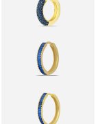 Meks Jewels Set de cercei rotunzi din argint - 3 piese - Auriu