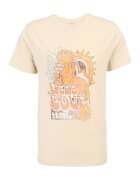 Merchcode Tricou din bumbac cu imprimeu cu Lenny Kravitz - Bej