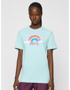 Merchcode Tricou unisex cu imprimeu text - Albastru glaciar