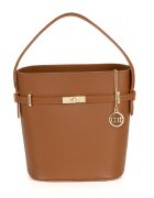 Mia Tomazzi Geanta bucket de piele - Maro scortisoara