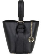 Mia Tomazzi Geanta bucket din piele - Negru