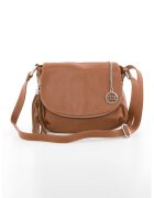Mia Tomazzi Geanta crossbody de piele Bausam - Maro scortisoara - 20x27x5