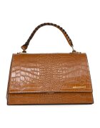 Mia Tomazzi Geanta de piele cu maner si clapa - Caramel