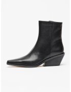Michael Kors Botine din piele cu toc cuban Nash - Negru