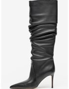 Michael Kors Cizme din piele cu toc stiletto - Negru
