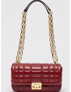 Michael Kors Geanta matlasata din piele cu bareta de umar Tribeca - Violet tyrian