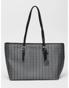 Michael Kors Geanta shopper de jacquard cu logo Quinn - Alb/Negru