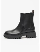 Michael Kors Ghete Chelsea din piele - Maro inchis/Negru