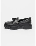 Michael Kors Pantofi boat de piele Cameron - Negru