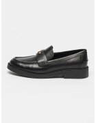 Michael Kors Pantofi loafer de piele cu logo - Negru