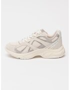 Michael Kors Pantofi sport de piele cu insertii de plasa - Gri deschis/Bej deschis