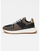 Michael Kors Pantofi sport din piele cu garnituri din piele ecologica Jaime - Maro inchis/Negru