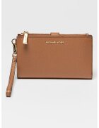 Michael Kors Portofel de piele cu bareta detasabila de incheietura Adele - Maro inchis