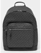 Michael Kors Rucsac de piele ecologica cu model monograma Hudson - Negru/Gri inchis