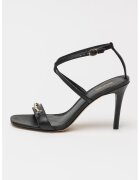 Michael Kors Sandale de piele cu toc si detaliu metalic - Negru