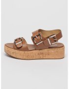 Michael Kors Sandale din piele cu catarama - Maro scortisoara